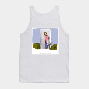 Classic Computer Hacker Cartoon Tank Top